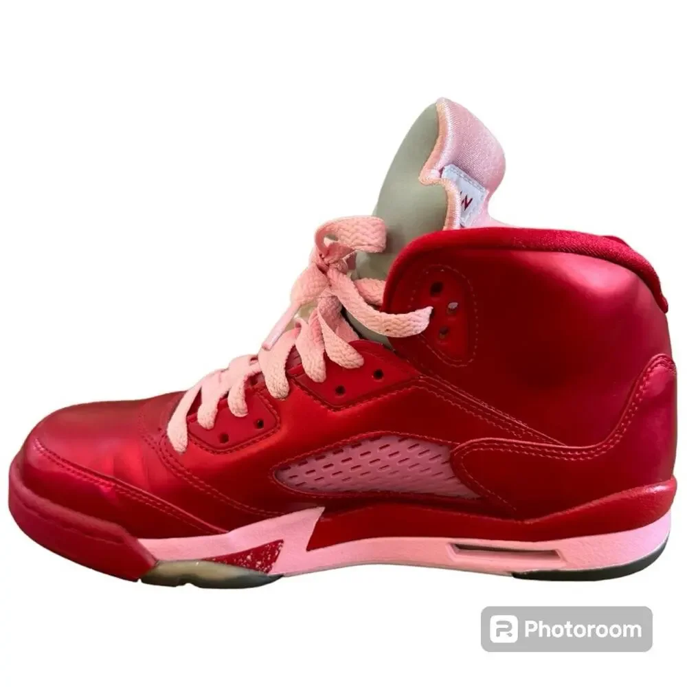 Air Jordan 5 Retro GG 'Valentines Day' Red Pink Kids Size 6.5Y 4408…